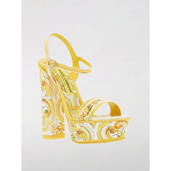 Dolce & Gabbana Flat Sandals Woman Yellow - Picture 2 of 3